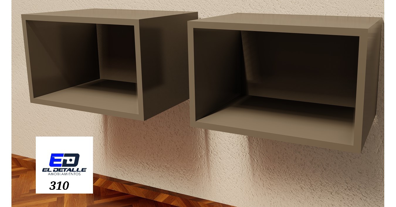 JUEGO DE 2 CUBOS FLOTANTES PARA MESA LUZ EN 3 TONOS